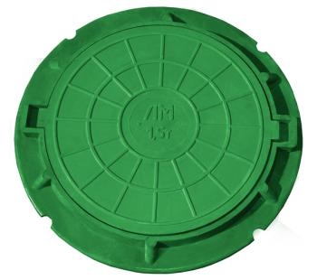 Люк полимер-песчаный Ду750 (1.5т) зеленый
